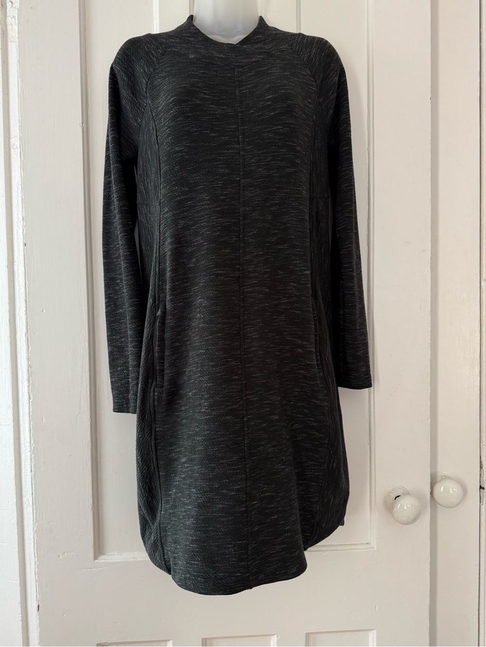 Prana Black Space-Dye Long Sleeve Tunic Dress